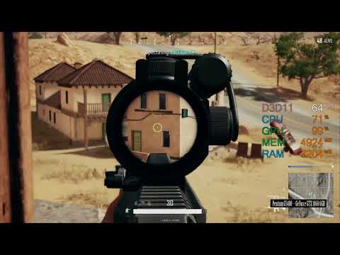 GeForce GTX 1060 6GB -- Intel Pentium Gold G5400 -- PUBG FPS Test Miramar Ultra