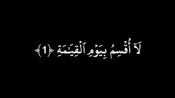سورة القيامة كاملة // شاشة سوداء // بدون حقوق
