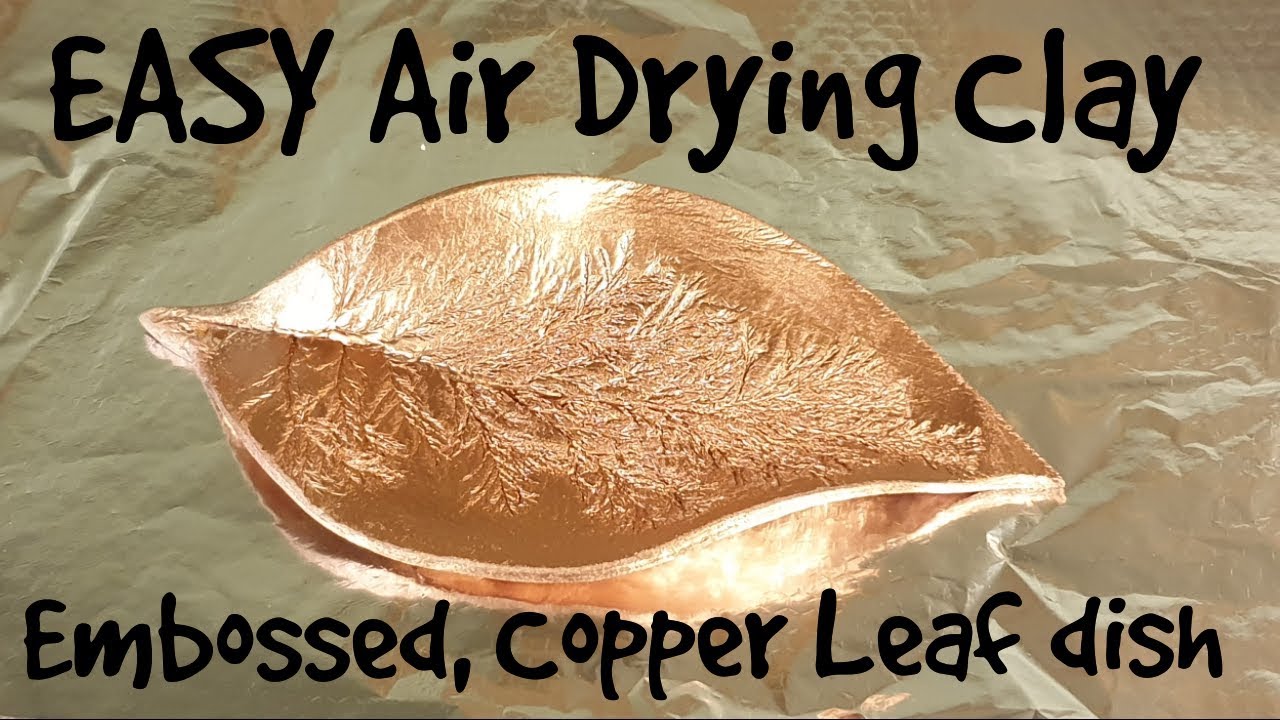 Air Drying Clay Embossed Dish **EASIEST DIY EVER** 