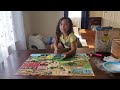 Princess danielle completed assemble the big puzzle