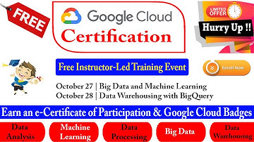Google Cloud On Board Free Event & Certification on Big Data, Machine Learning and Data Warehousing