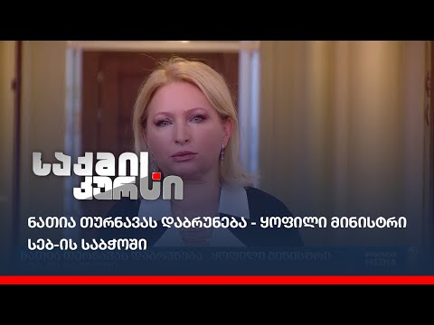 ნათია თურნავას დაბრუნება - ყოფილი მინისტრი სებ-ის საბჭოში