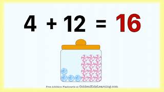 Learning Addition Table for 4 | Basic Addition Youtube Video