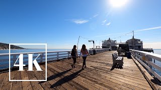 Malibu Pier Walking Tour 📽 3D Binaural Recording 🎧 Scenic View of Malibu coast 🌊
