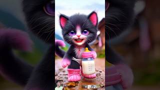Dudi Dudi Dum Dum  Beautiful Black Pink Cat  3 cat cute love dudidudidam shortsfeed shorts