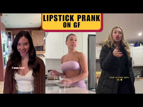 Lipstick Prank on Girlfriend 💋💋 😮 TikTok Edition