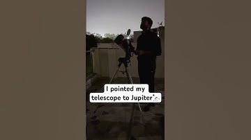 A breathtaking view of Jupiter through my telescope! 🌌🔭 #Jupiter #TelescopeView #planetsinthesky