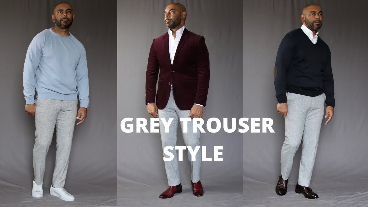 Mens Grey Pants Outfits How To Wear Grey Pants In 2023