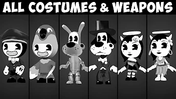 Bendy in Nightmare Run - All Outfits & Weapons Unlocked!