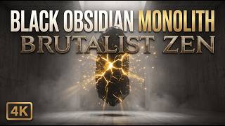 The Obsidian Resonance | Brutalist Zen Meditation Seamless Loop