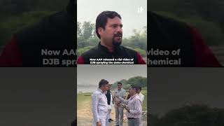 Delhi Clash: BJP Blames AAP for Yamuna Toxic Spray, Video Exposes DJB Doing Same