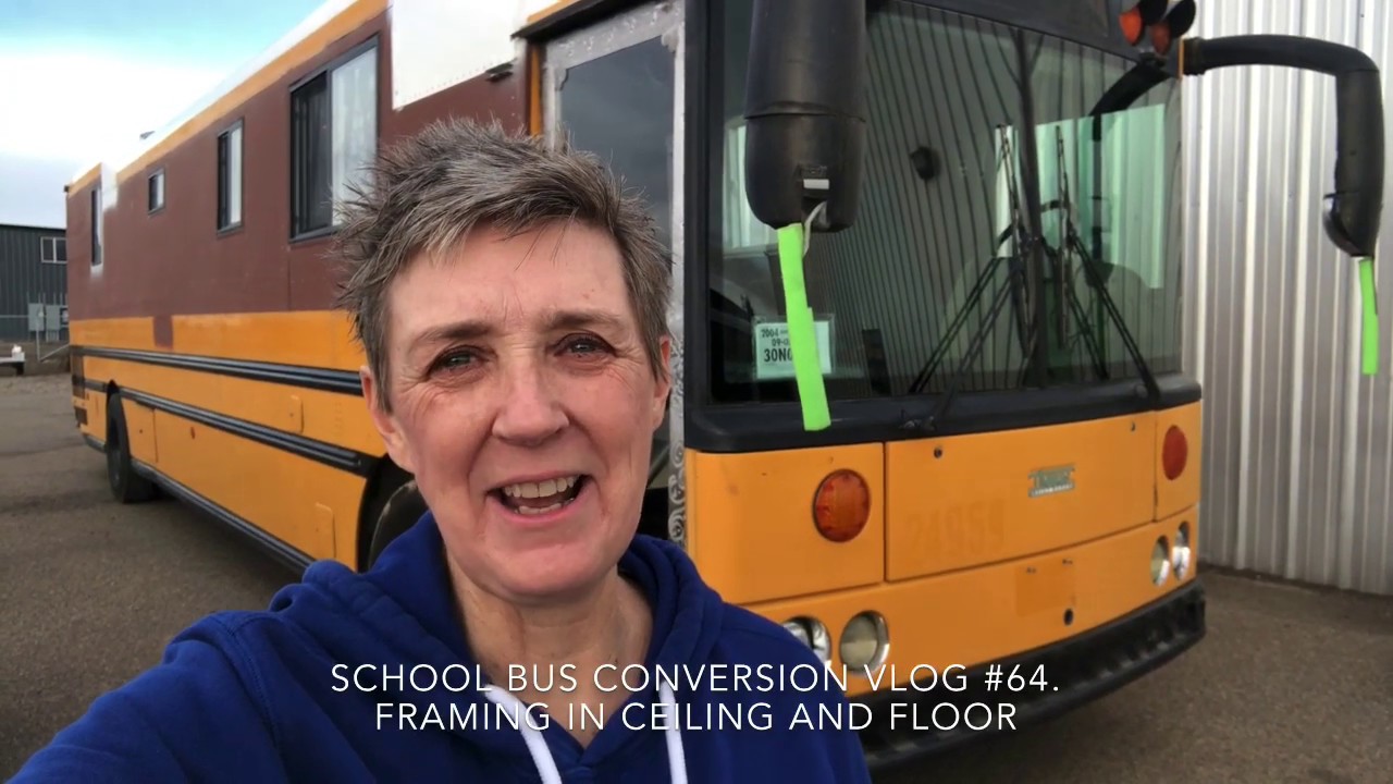 Framing in Ceiling and Walls - Vlog 64 School Bus Conversion - YouTube