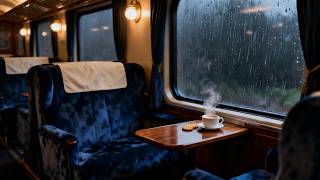 Cozy Train Lounge Jazz☕ Soft Piano Jazz & Rainy Window Train Ride For Focus screenshot 1