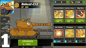Tank Heroes - Bobcat-C12 Tank - Walkthrough Part 1 Gameplay Trailer (iOS - Android)