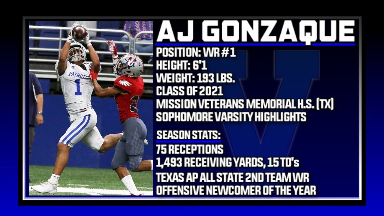 AJ Gonzaque WR (Sophomore Highlights)