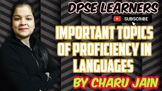 Important Topics Of Proficiency In Languages : Hindi And English | Second Year | Exam Preparation