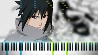 Naruto Shippuden OST II - Sasuke's Theme | 'Hyouhaku'   'Kokuten' (Synthesia Piano Tutorial)