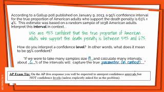 AP Stats 8.1 Confidence Intervals: Basics Net Worth