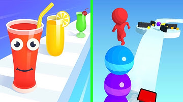 Juice Run Vs Stack Rider Walk through Android iOS  New Update Max Levels Game play part02