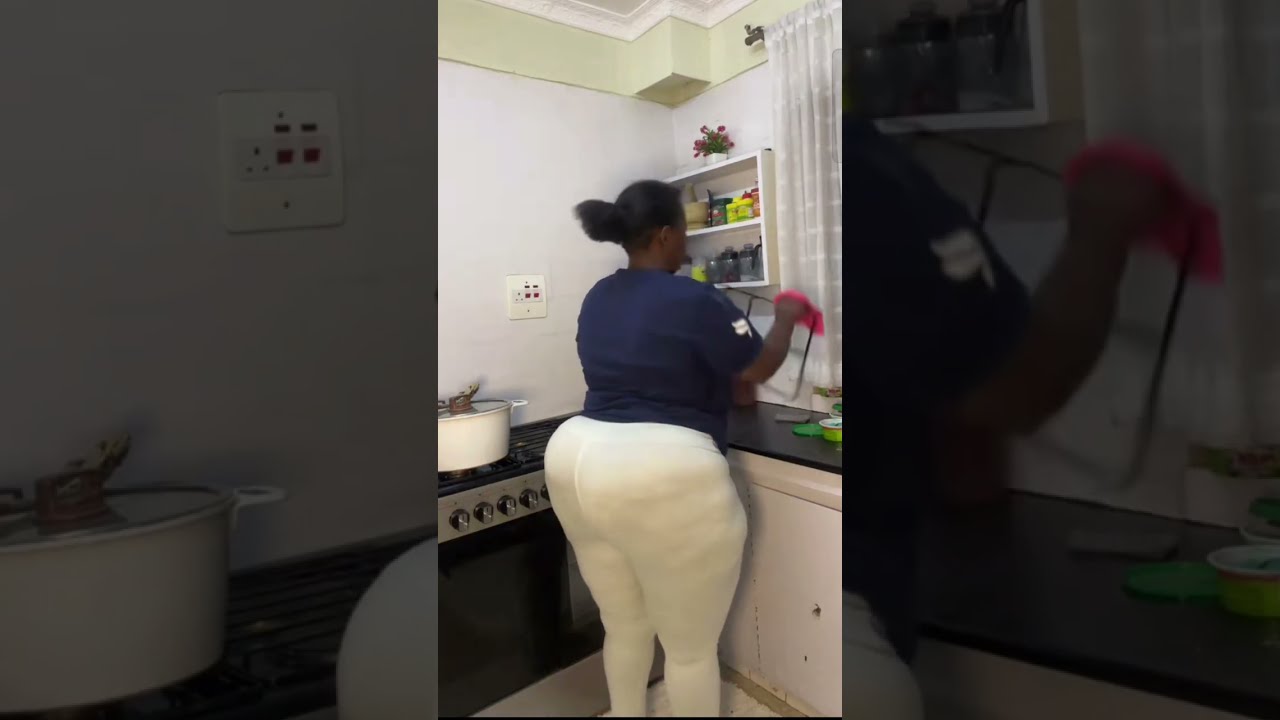 vlog of tidying up the house, washing dishes and cooking