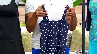 Lands' End Square-Neck Underwire Tankini Swimsuit Top on QVC