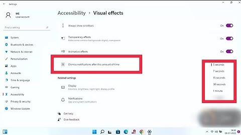 How to Decrease or Increase Notification Display Time In Windows 11