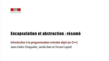 Encapsulation et abstraction : résumé