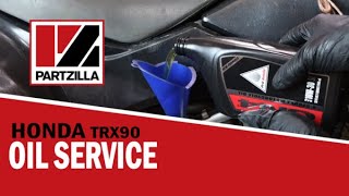 How To Change The Oil On A Honda Trx90  Honda Trx90 Oil Change  Partzillacom