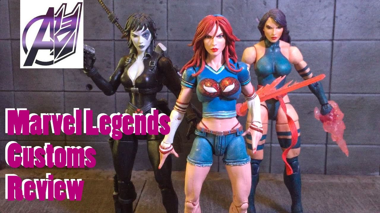 Marvel Legends CUSTOM Domino, Psylocke, & MARY JANE REVIEW - YouTube