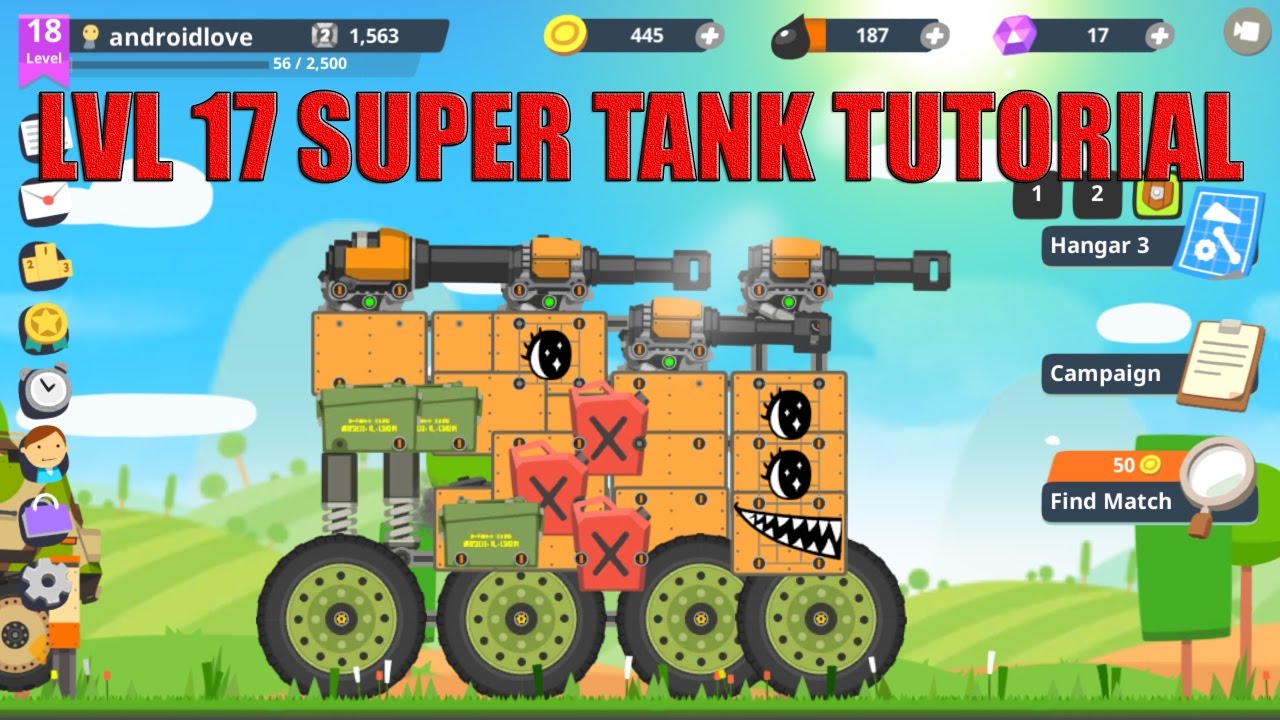 Super Tank Rumble Super Tank Lvl 17 Tutorial - YouTube