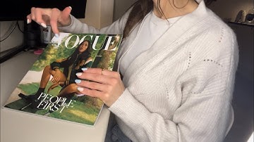 ASMR Page Turning, Tapping, Whispering, Paper flipping, Vogue NL magazine