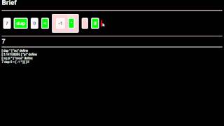 "Brief" Concatenative Programming Language Demo