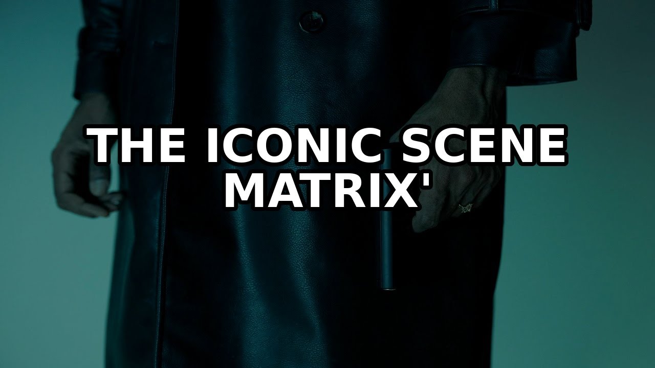 The iconic scene from 'The Matrix' where Neo dodges bullets
