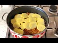 Akşama En Kolay Tencere Yemeği Fırın Kullanmadan Kıymalı Patates Oturtma Tarifi/Seval Mutfakta