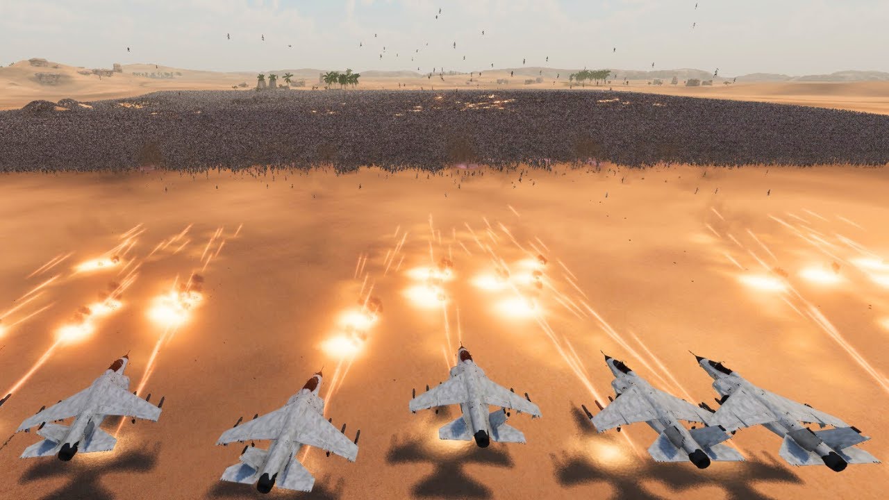 10 HYDRA AUTO CANNON JETS vs 1,000,000 ZOMBIES | Ultimate Epic Battle Simulator 2 | UEBS 2