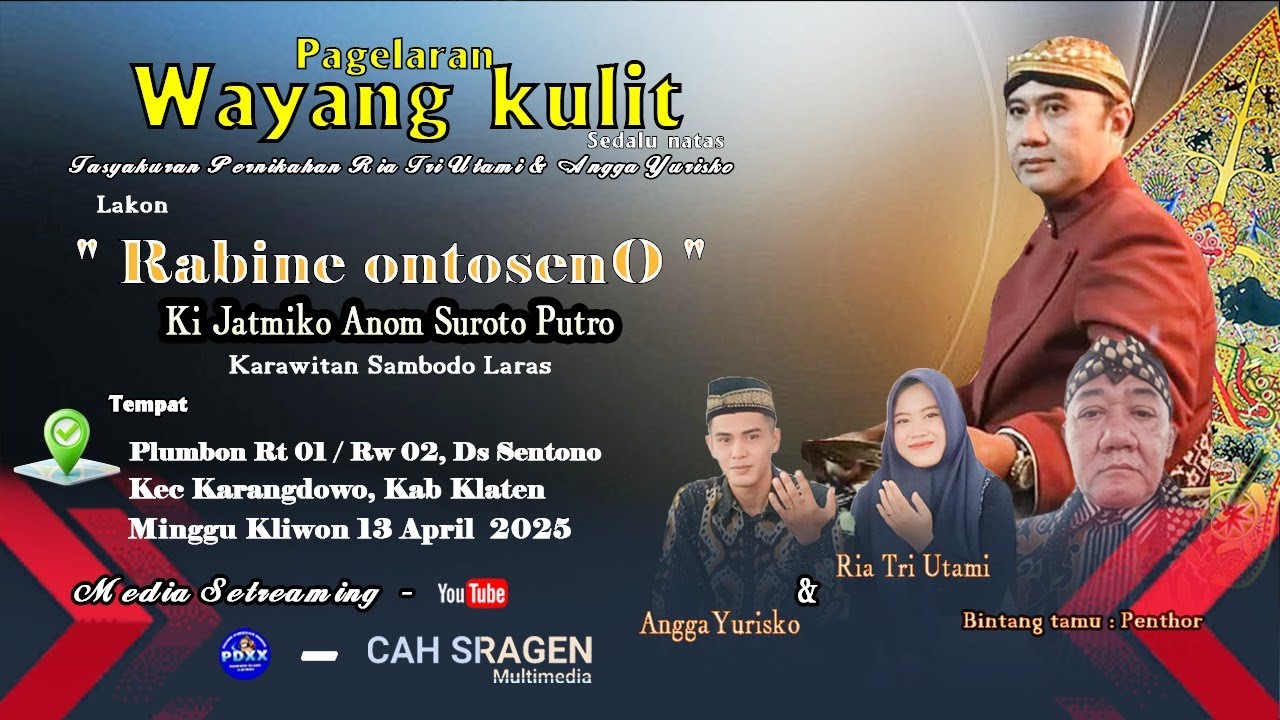 LIVE WAYANG KULIT DALANG KI JATMIKO ANOM SUROTO PUTRO LAKON RABINE ONTOSENO