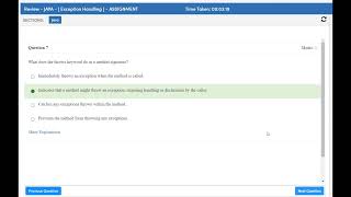 Quiz 42 -  Section - 3 - Exception Handling - Kodnest Dream Factory 2024 - Java Full Stack