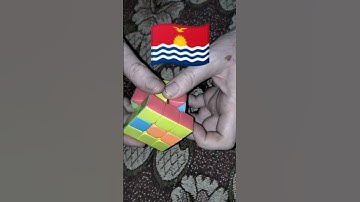 Kiribati Flag in Rubik Cube✅🇰🇮