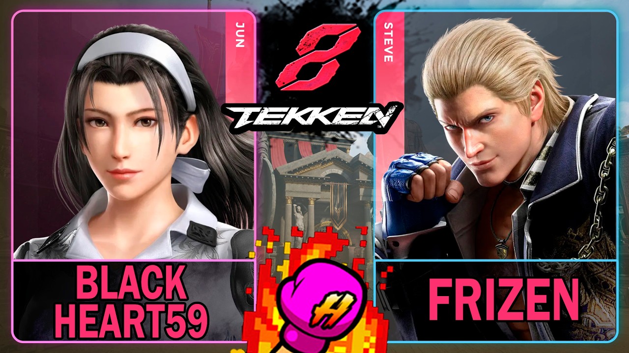 Tekken 8 Black Heart59 (JUN) VS Frizen (STEVE)🥊 鉄拳8🥊4K 60ᶠᵖˢ