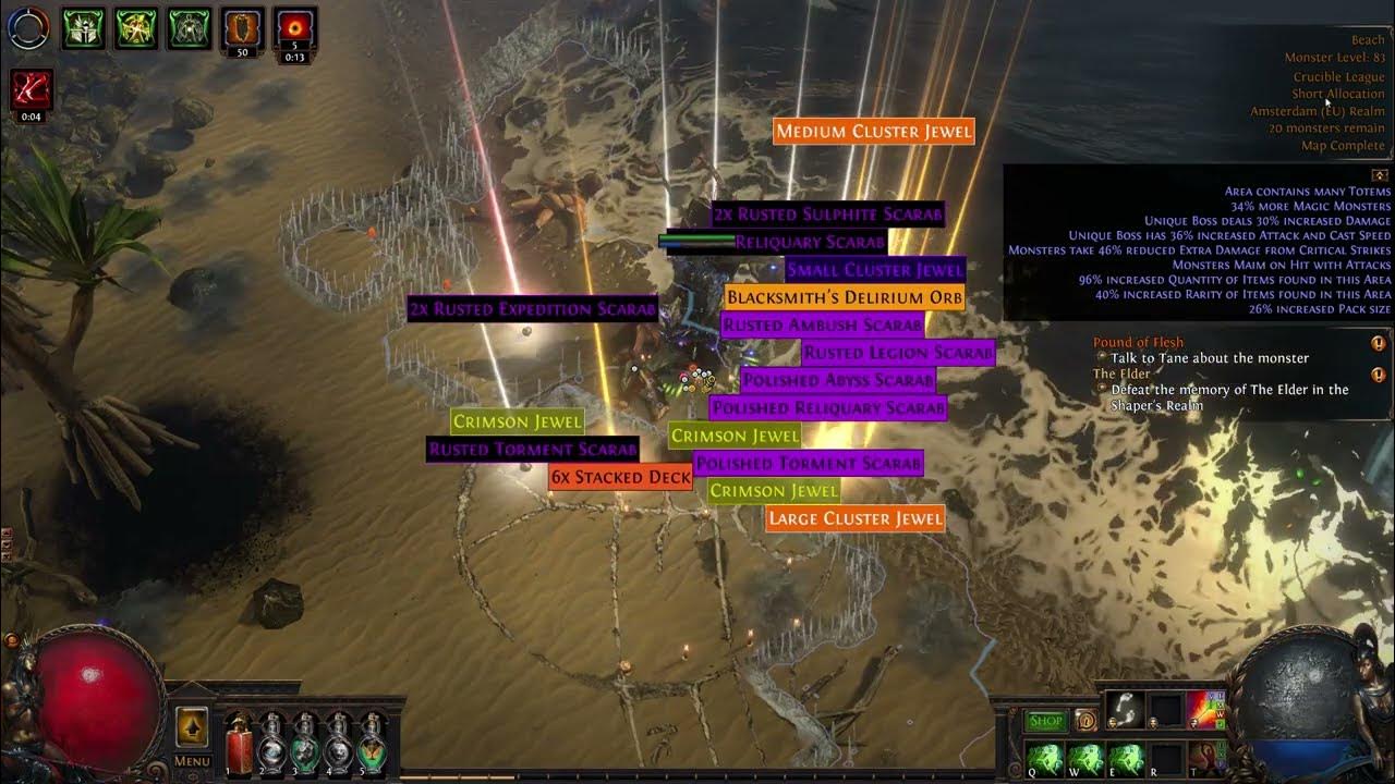 POE 3.21 Accuracy stacking divergent explosive arrow (no totems) YouTube