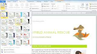 MS Word 2010 lesson 22 Applying Themes