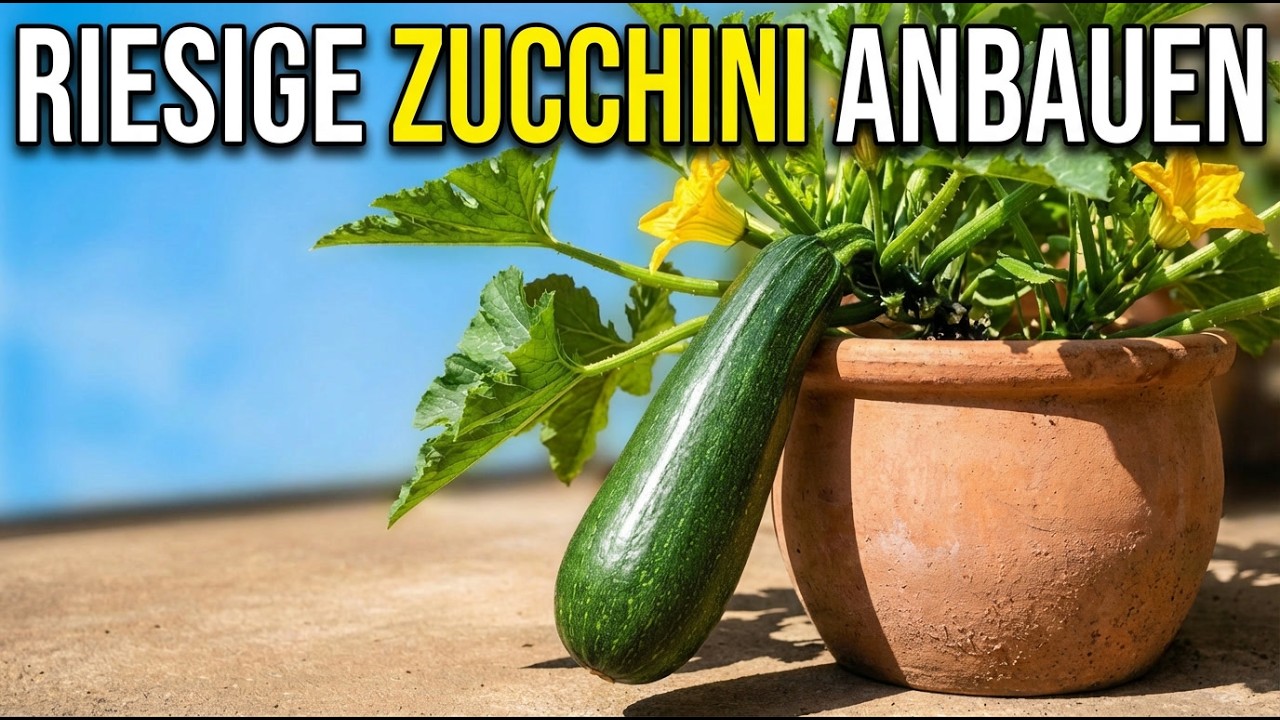 RIESIGE Zucchini im Topf anbauen – die Methode, über die niemand spricht