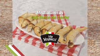 RECETA MEDIALUNAS CASERITAS RELLENAS CON DULCE DE LECHE