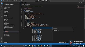 PERCABANGAN if/else If dalam Bahasa C (program pilih menu catering)