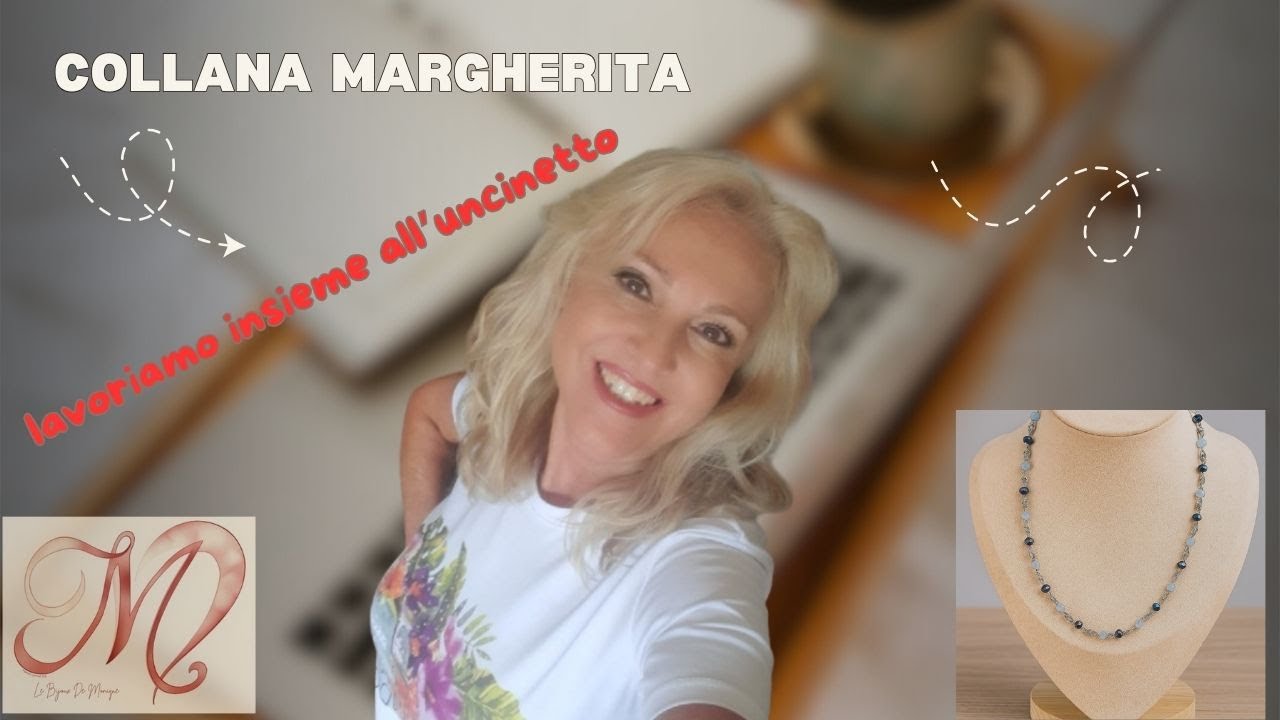 Collana Margherita fatta all'uncinetto