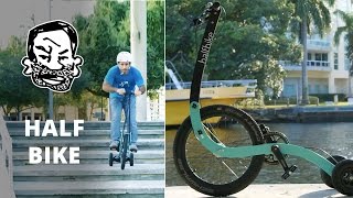 Crazy trike with rear wheel steering!  The Halfbike