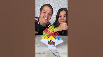 Tetra tower balancing Board game challenge #boardgames #games #tetris #Shorts