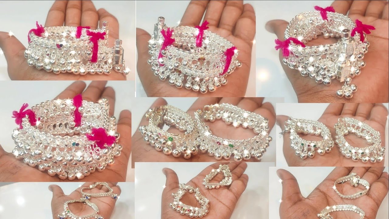 baby anklets||silver baby anklets||baby kada payal design||baby payal||silver ankles for kids|silver