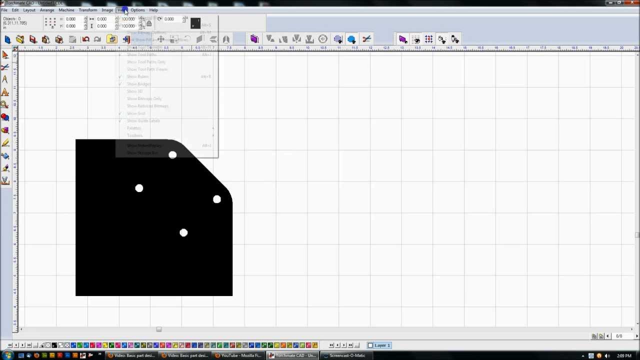 Torchmate CAD/CAM -- Gusset and Caster Wheel Mounting Plate - YouTube