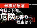 【米株が急落】今日の下落はいつもと違う危険な香りがする？